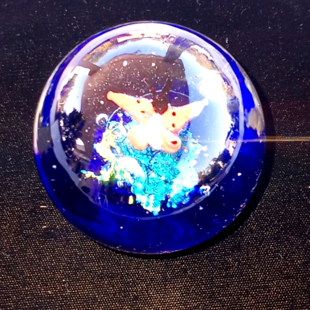 Vintage Butterfly 🦋   Glass Paperweight Figurine- Multicolored